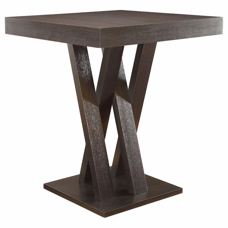 Freda Square 36-inch Pub Height Bistro Bar Table Cappuccino