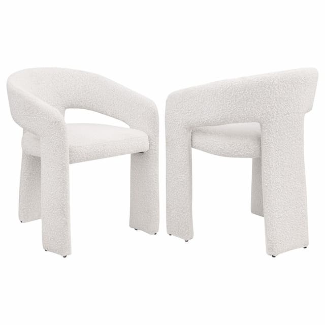 Eudora Boucle Upholstered Dining Side Chair Cream 