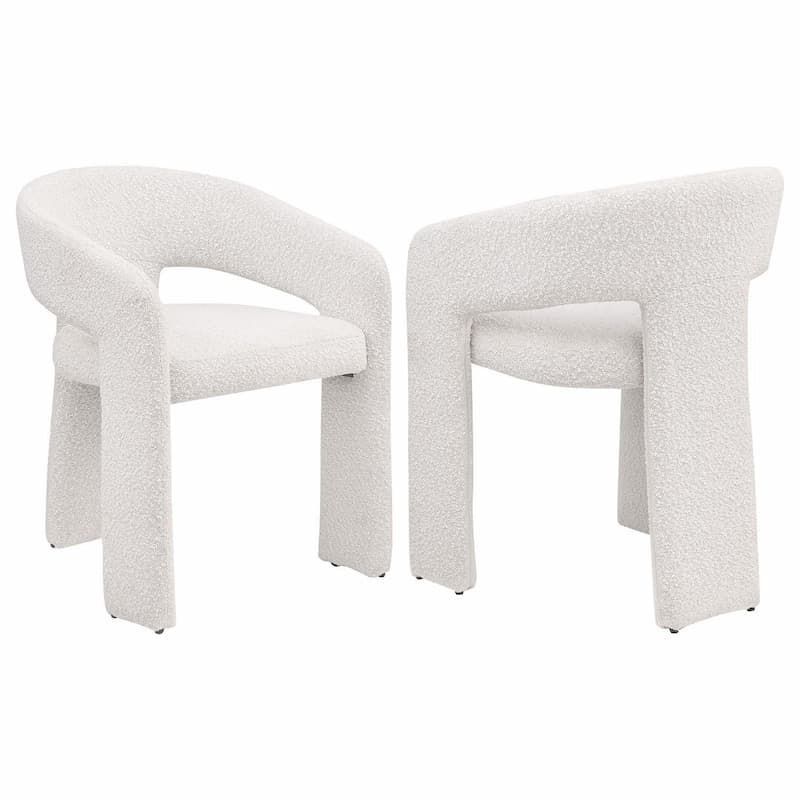 Eudora Boucle Upholstered Dining Side Chair Cream 