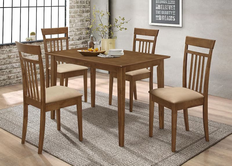 Robles 5-piece Rectangular Dining Table Set Chestnut