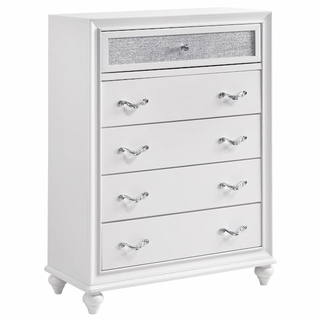 Barzini 5-drawer Bedroom Chest White