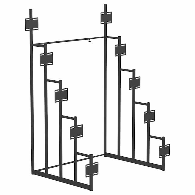 Duarto 5-tier Headboard Display Rack Black