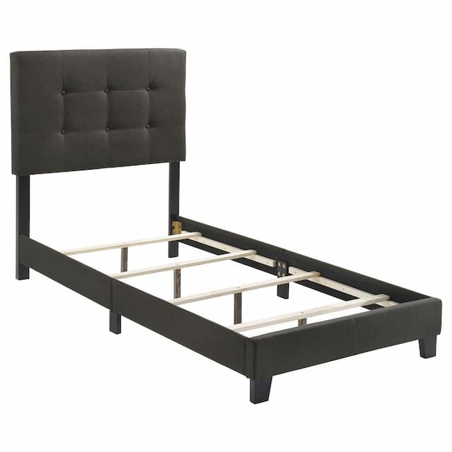 Mapes Upholstered Twin Panel Bed Charcoal