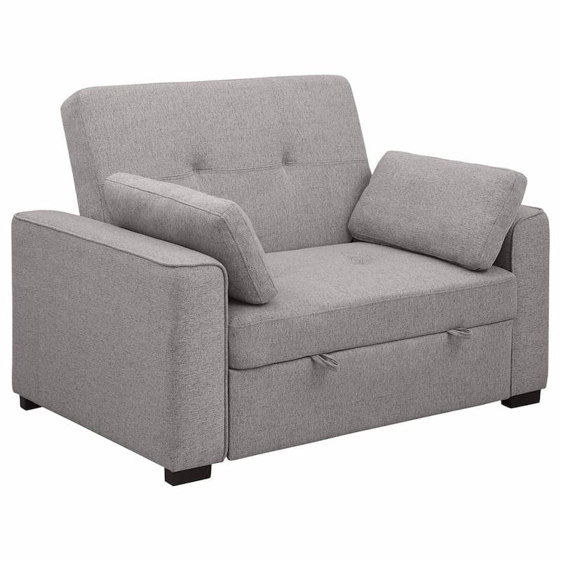 Edith Upholstered Convertible Sleeper Sofa Bed Grey