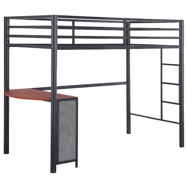 Fisher Twin Workstation Loft Bed Gunmetal