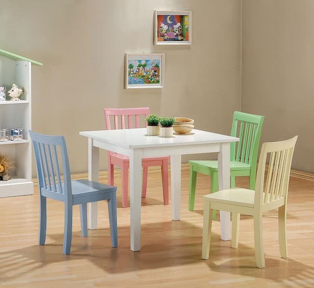 Rory 5-piece Kids Table and Chairs Set Multi Color