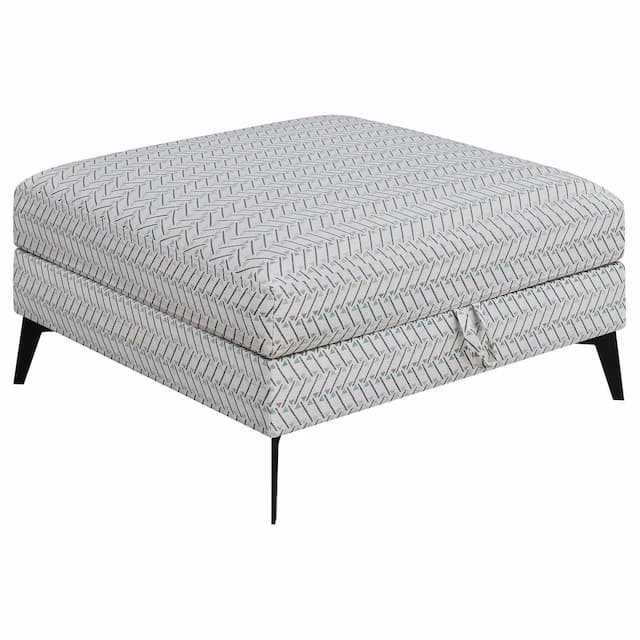 Clint Square Upholstered Tufted Storage Ottoman Aloe