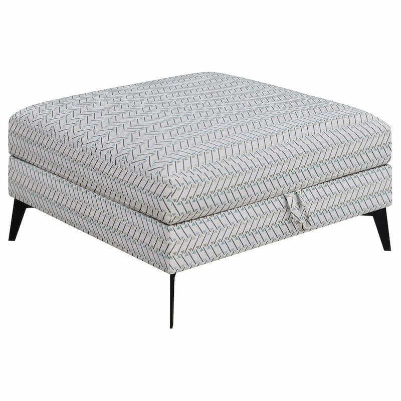 Clint Square Upholstered Tufted Storage Ottoman Aloe