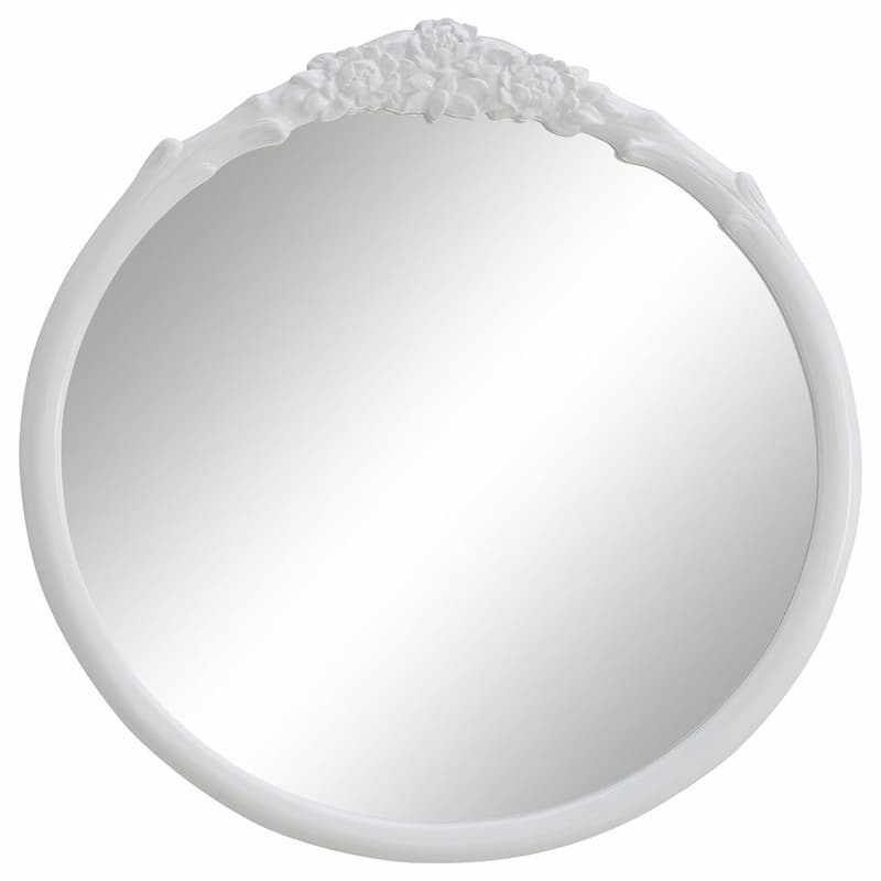 Sylvie 30 x 31 Inch French Provincial Wall Mirror White