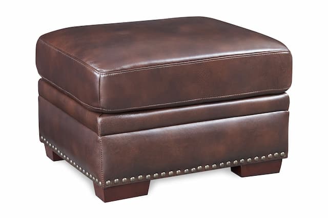 Toulouse Top Grain Leather Ottoman