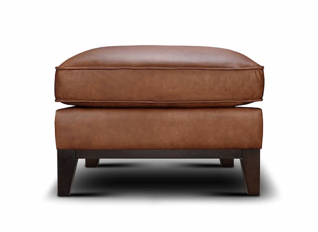 Pimlico Contemporary 100% Top Grain Leather Ottoman