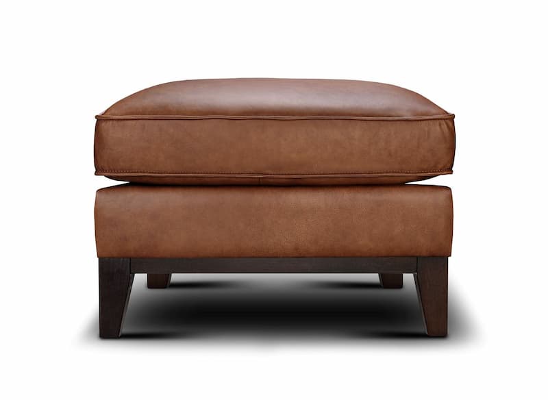 Pimlico Contemporary 100% Top Grain Leather Ottoman