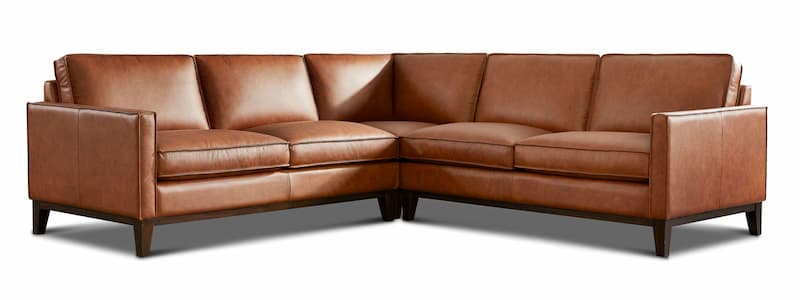 Pimlico Contemporary 100% Top Grain Leather Sectional Sofa