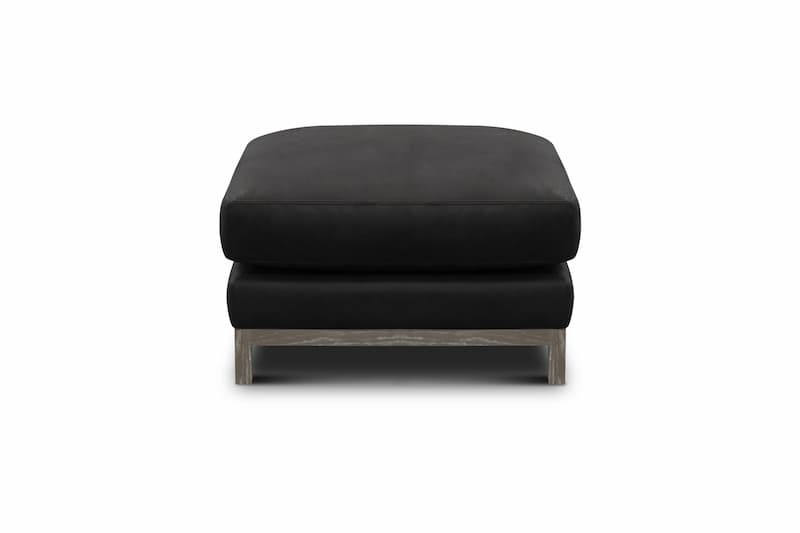 Monterrey 100% Top Grain Leather Modern Americana Ottoman