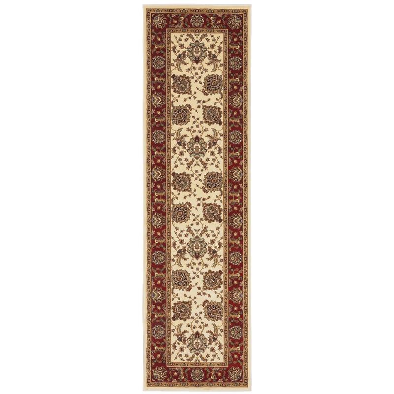 Ariana 117J3 Ivory/ Red Indoor Area Rug - 2'3" x 7'9"