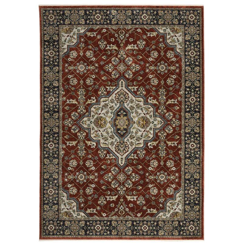 Aberdeen 4151R Red/ Blue Indoor Area Rug - 9'10" x 12'10"