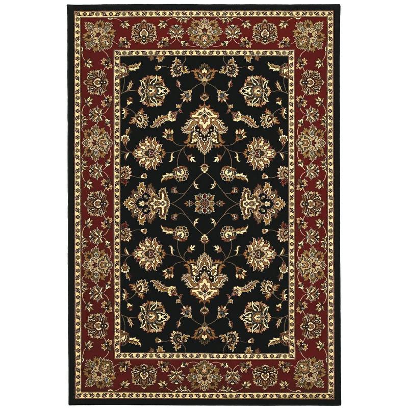 Ariana 623M3 Black/ Red Indoor Area Rug - 8' Square