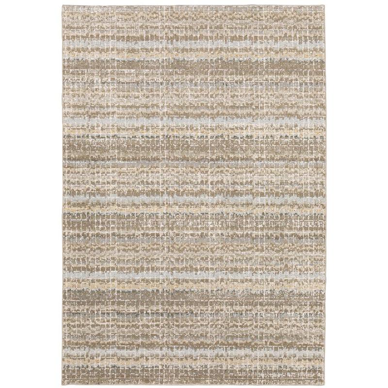 Atlas 747E0 Ivory/ Grey Indoor Area Rug - 3'3" x 5'2"