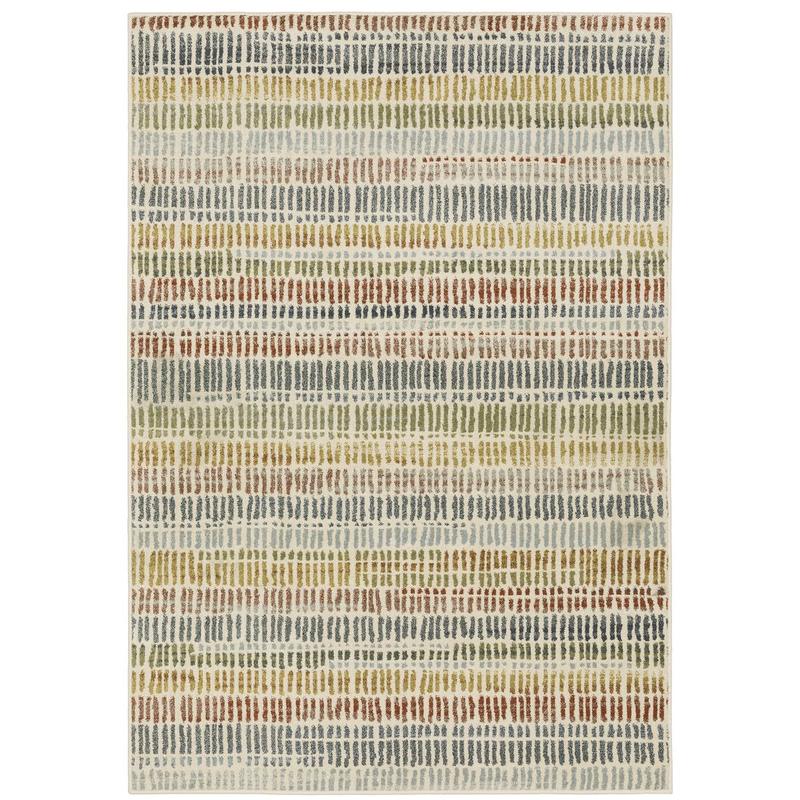 Branson BR06A Ivory/ Multi Indoor Area Rug - 3'3" x 5'
