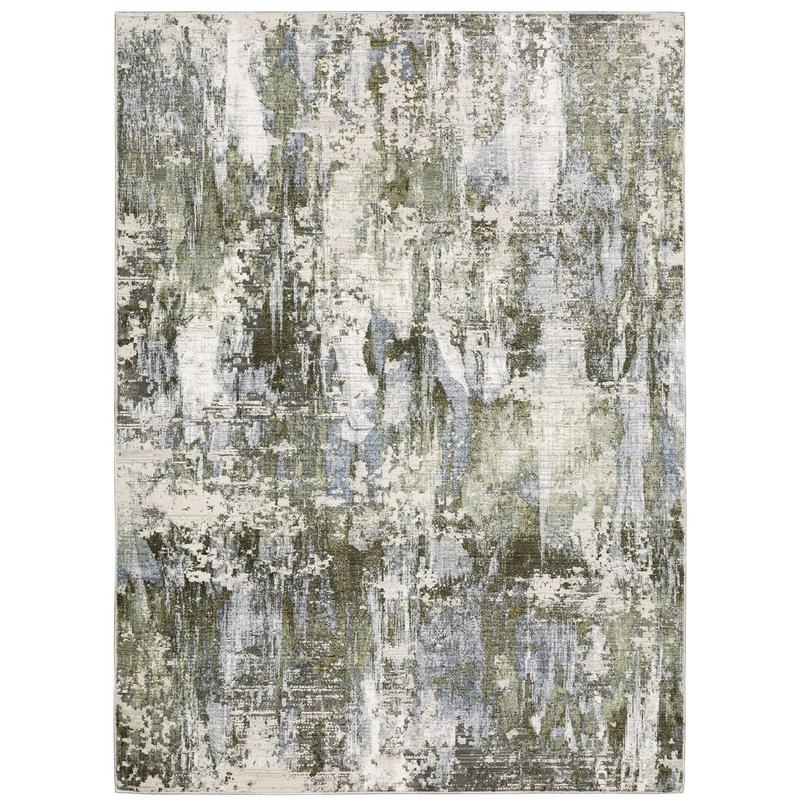 Caravan 2060F Green/ Blue Indoor Area Rug - 6'7" x 9'6"