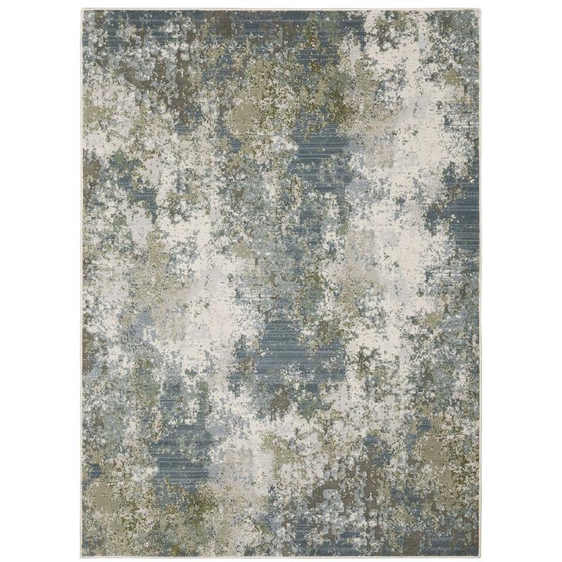 Caravan 5090E Blue/ Green Indoor Area Rug - 7'10" x 10'10"