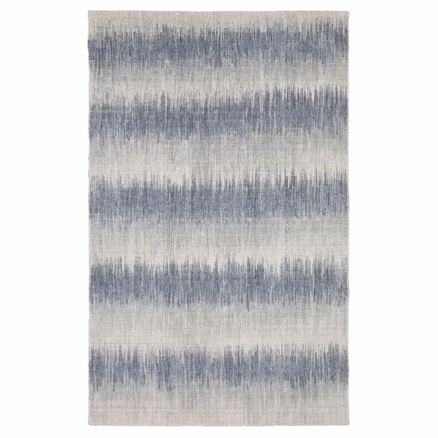 Clarke CLA06 Blue/ Ivory Indoor Area Rug - 2'6" x 10'