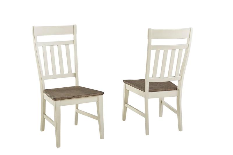 Bremerton Splatback Side Chair with Wood Seating, Saddle dust & Oyster Finish