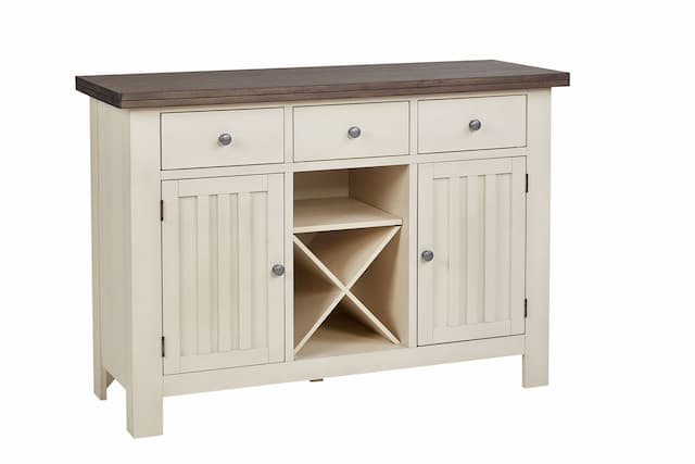 Bremerton Slat Server, Saddle dust & Oyster Finish