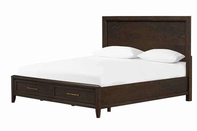 Bryson King Panel Bed, Gray Brown Finish