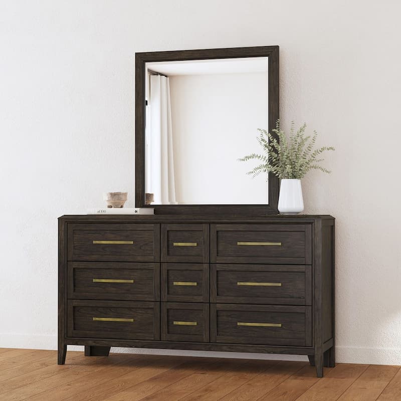 Bryson Mirror, Gray Brown Finish