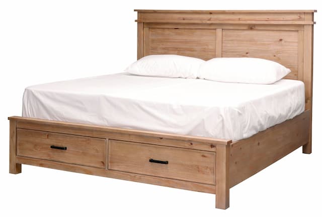 Glacier Point Queen Storage Bed, Golden Java Finish