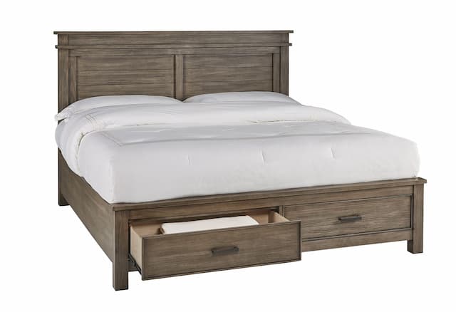 Glacier Point Queen Storage Bed, Graystone Finish