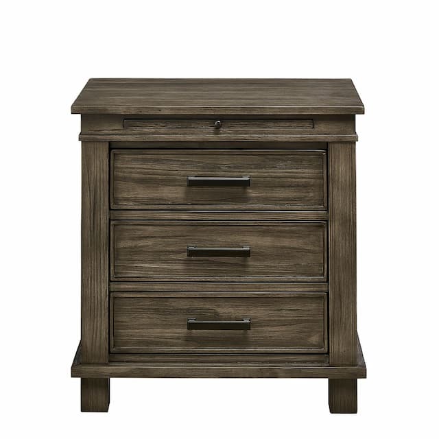 Glacier Point Nightstand, Graystone Finish