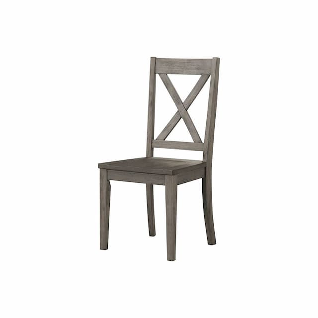 Huron X-Back Side Chair, Distressed Gray Finish