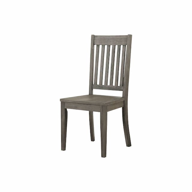 Huron Slatback Side Chair, Distressed Gray Finish