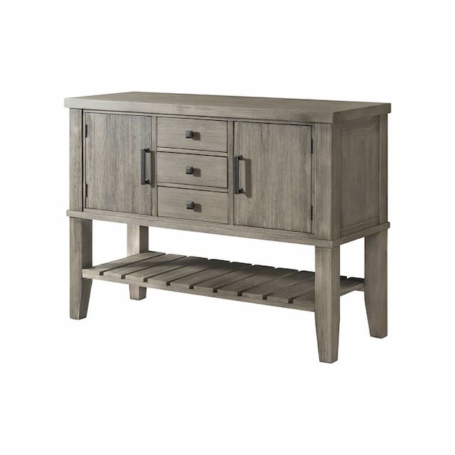 Huron Server, Distressed Gray Finish