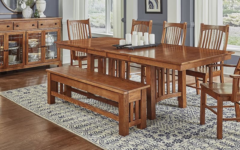Laurelhurst 60" Storage Bench, Mission Oak Finish