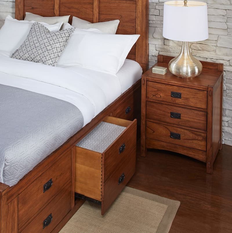 Mission Hill King Captains Bed