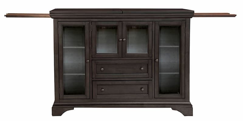Mariposa Flip-Top Server, Warm Gray Finish