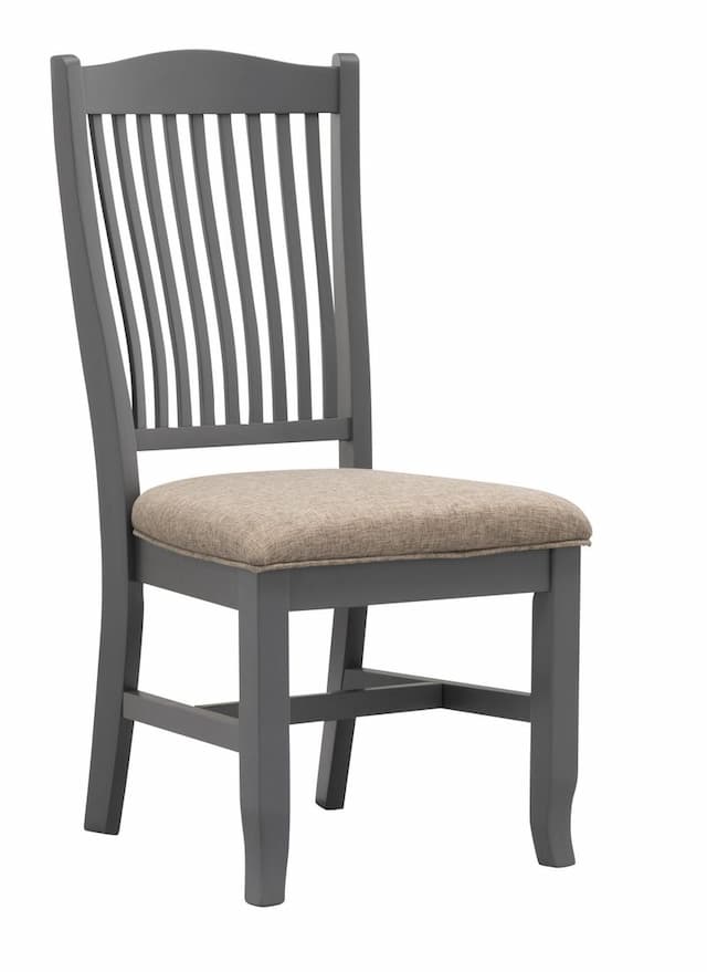 Port Townsend Slatback Side Chair with Upholstered Seating