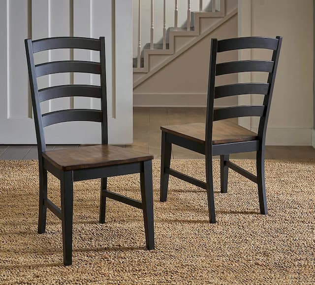 Stormy Ridge Ladderback Chair with Wood Seat