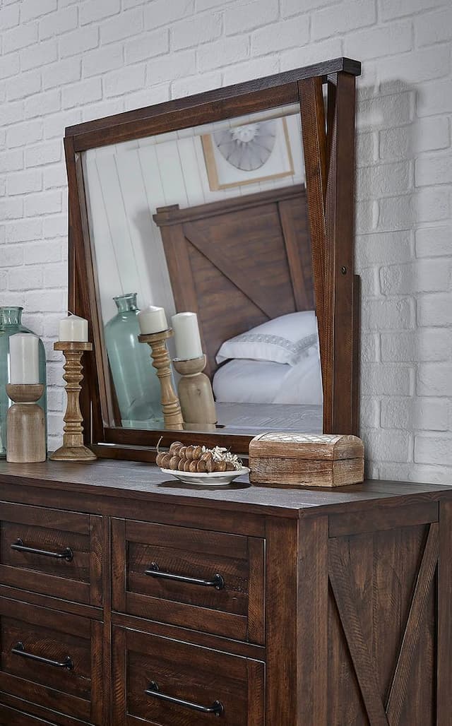 Sun Valley Mirror, Rustic Timber Finish