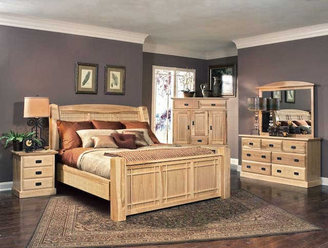 Amish Highlands King Arch Panel Bed