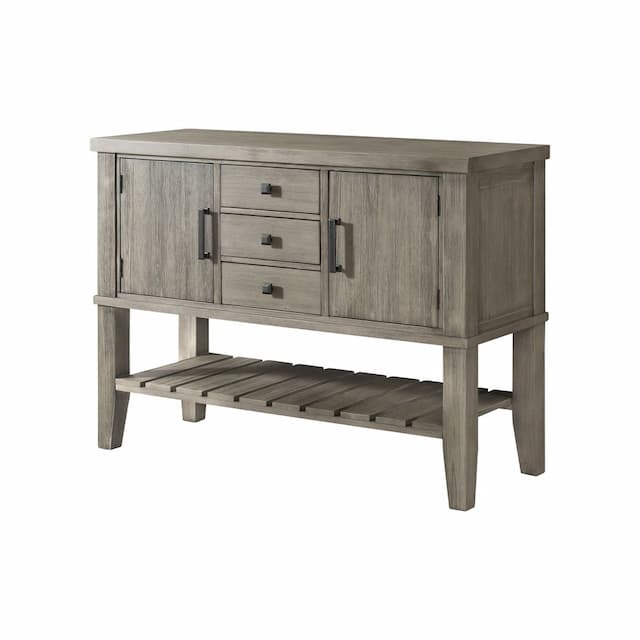 Huron Server, Distressed Grey Finish