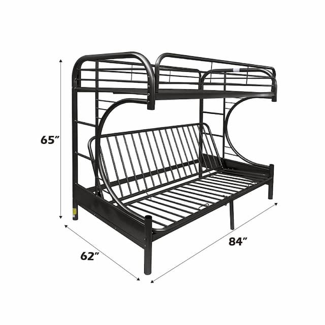 Eclipse Black Futon Bunk Bed (T Xl/Q)