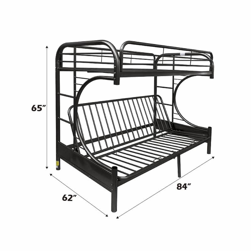 Eclipse Black Futon Bunk Bed (T Xl/Q)