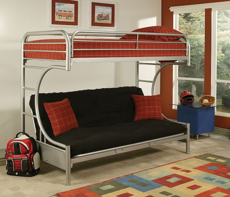 Eclipse Silver Futon Bunk Bed (T Xl/Q)