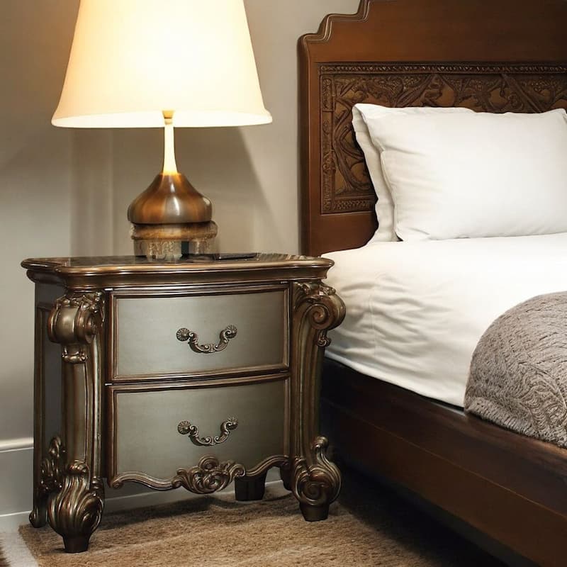 Vendome Gold Patina & Bone Nightstand