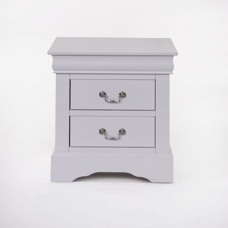 Louis Philippe III White Nightstand