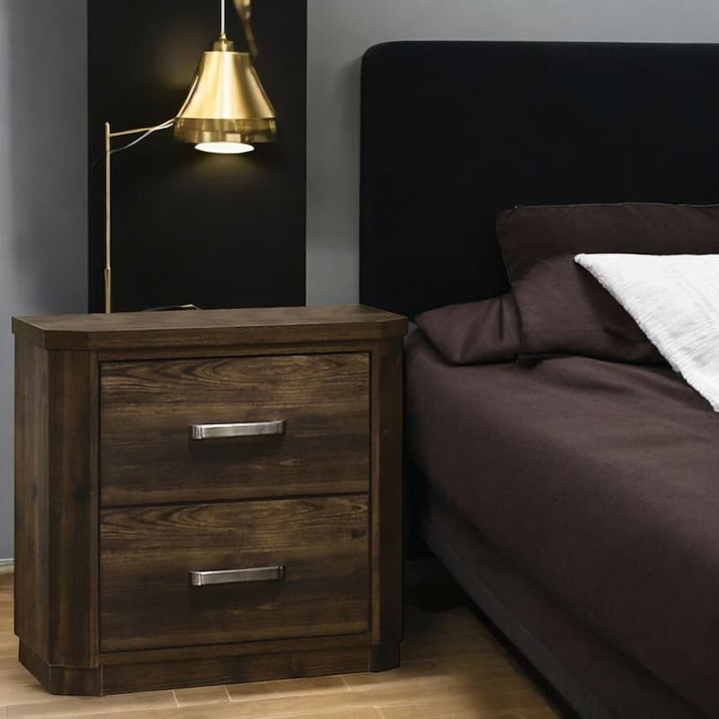 Elettra Rustic Walnut Nightstand